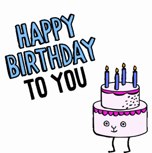 Happy Birthday Uncle Cartoon Cake Dancing GIF