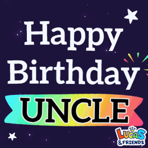 Happy Birthday Uncle Flashing Fireworks GIF