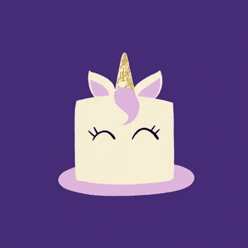 Happy Birthday Unicorn Beautiful Cake GIF
