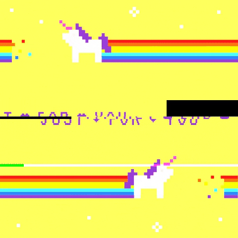 Happy Birthday Unicorn Just For You Card GIF
