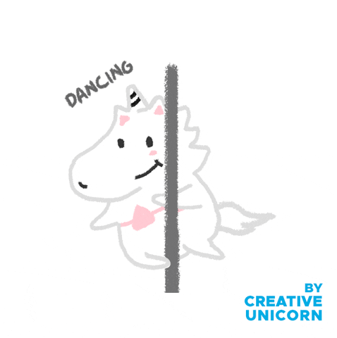Happy Birthday Unicorn Pole Dancing GIF