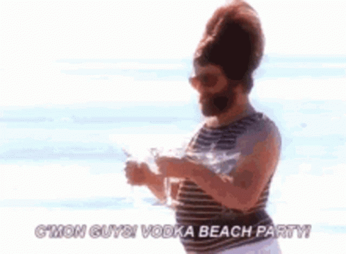 Happy Birthday Vodka Beach Party GIF
