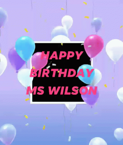 Happy Birthday Wilson Balloons Flying GIF