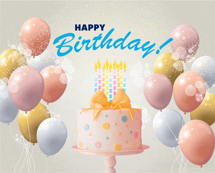Happy Birthday Wishes Pastel Polka Dots GIF