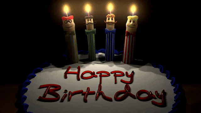 Happy Birthday Wishes Singing Candles GIF