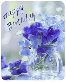 Happy Birthday With Beautiful Flowers Meme GIF