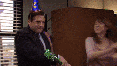 Happy Birthday With Excited Steve Carell GIF