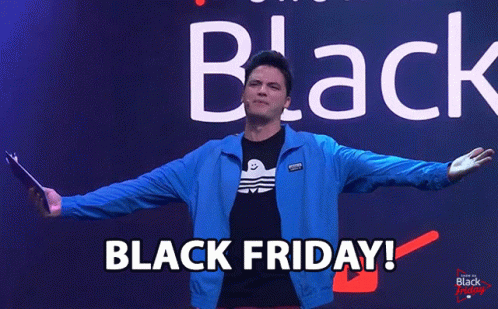 Happy Black Friday Man Shouting GIF