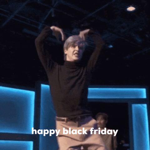 Happy Black Friday Man Swaying His Hips GIF