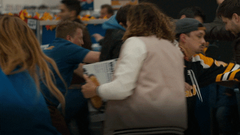 Happy Black Friday People Fighting GIF