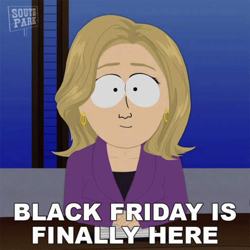 Happy Black Friday South Park Newscaster GIF