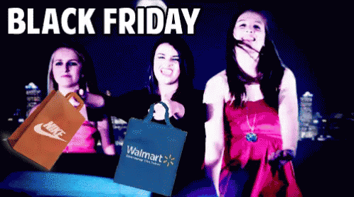 Happy Black Friday Women Grooving GIF