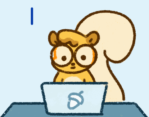 Happy Blessed Tuesday Cartoon Squirrel Working GIF