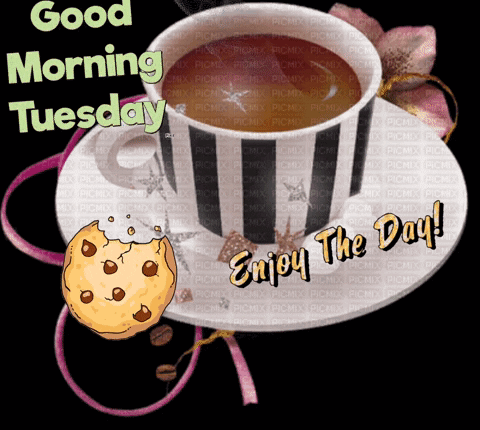 Happy Blessed Tuesday Cookies And Coffee GIF