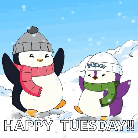 Happy Blessed Tuesday Pudgy Penguins Winter GIF