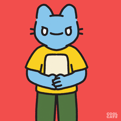 Happy Blue Cat Do It Now GIF