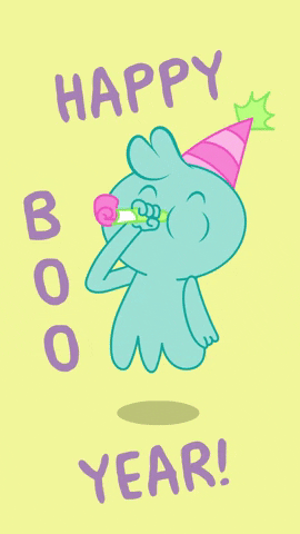 Happy Boo New Years Cute Ghost GIF