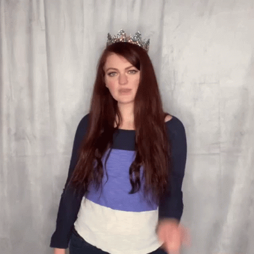 Happy Boss Day Red Hair Crowned Woman GIF
