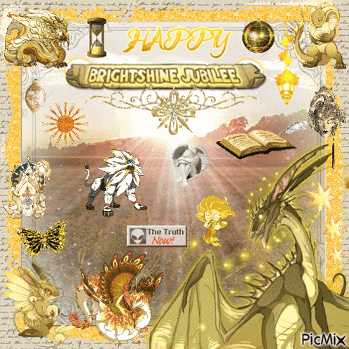 Happy Brightshine Jubilee Poster With Dragon
