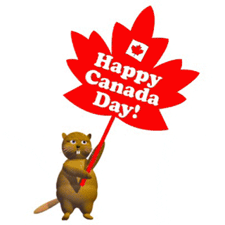 Happy Canada Day Beaver Jump Scare GIF