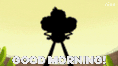 Happy Cartoon Having Excited Morning GIF