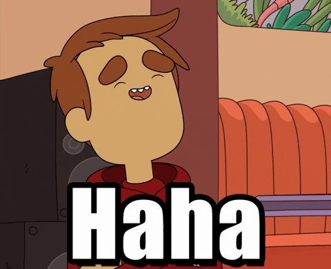 Happy Cartoons Laughing Duhhh GIF