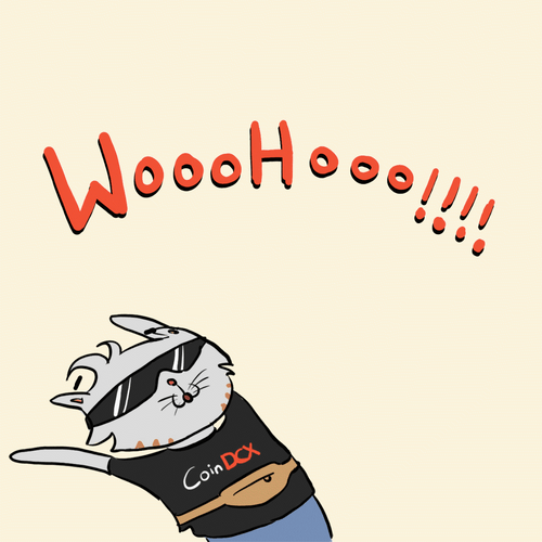 Happy Cat Cartoon Celebrating Woohoo GIF