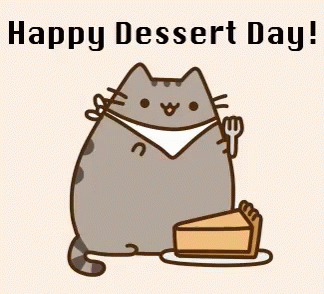 Happy Cat Dessert On Pusheen Thanksgiving Day GIF