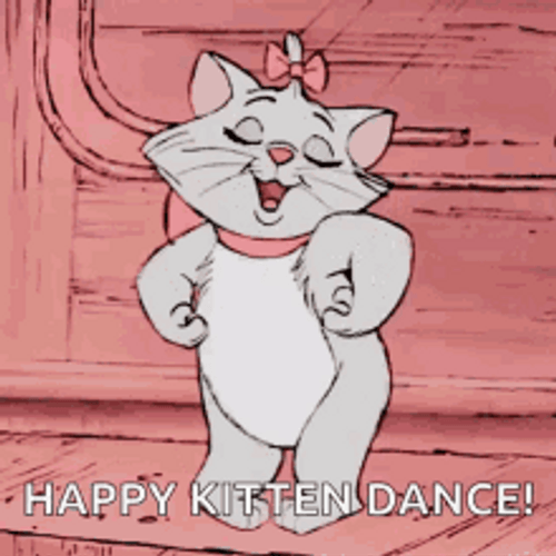 Happy Cat Marie The Aristocats Kitten Dance GIF