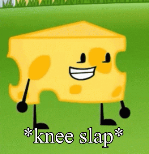 Happy Cheese Knee Slap GIF