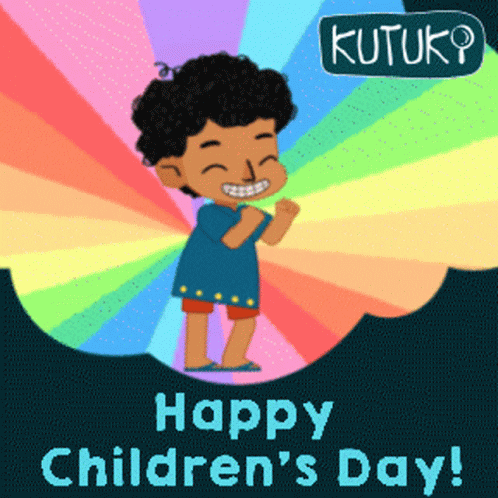 Happy Children's Day Cartoon Boy