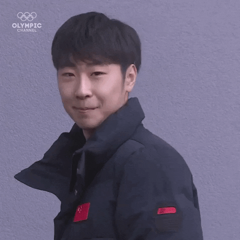 Happy Chinese Athlete Playing For China GIF