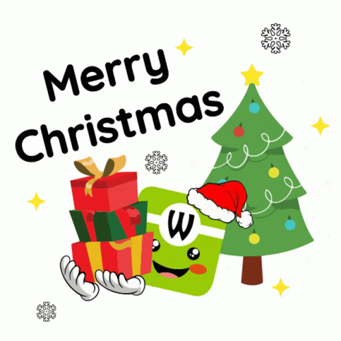 Happy Christmas Cute Cartoon GIF