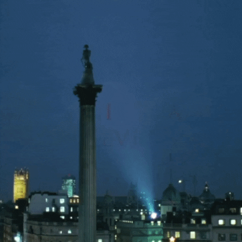 Happy Christmas Eve City Night Lights GIF