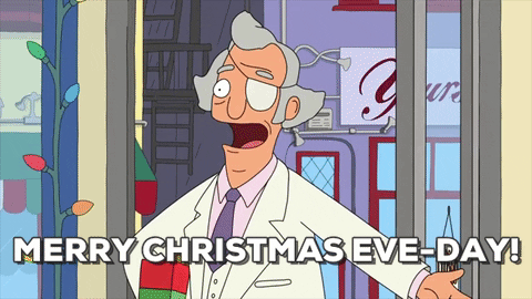 Happy Christmas Eve Mr Fischoeder Bob's Burgers GIF