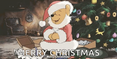 Happy Christmas Eve Santa Winnie The Pooh GIF