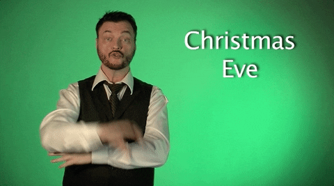 Happy Christmas Eve Sign Language GIF