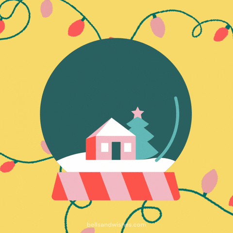 Happy Christmas Eve Snow Globe GIF