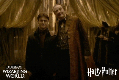 Happy Christmas Harry Potter And Professor Horace Slughorn GIF