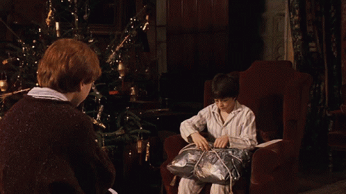 Happy Christmas Harry Potter Opening Gift GIF