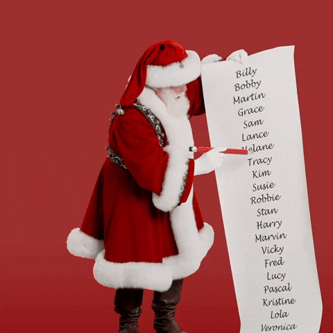 Happy Christmas Harry Santa List GIF