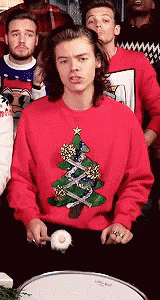 Happy Christmas Harry Styles Drum GIF