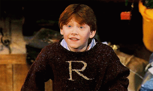 Happy Christmas Harry Young Ron Weasely GIF