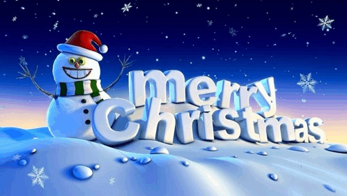 Happy Christmas Snowman GIF