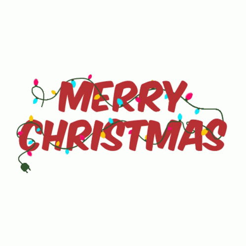 Happy Christmas With Christmas Lights GIF