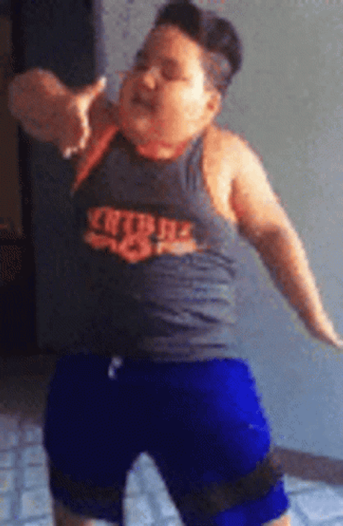 Happy Chubby Kid Sexy Dancing GIF