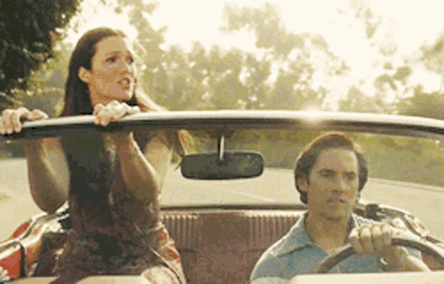 Happy Couple Road Trip GIF