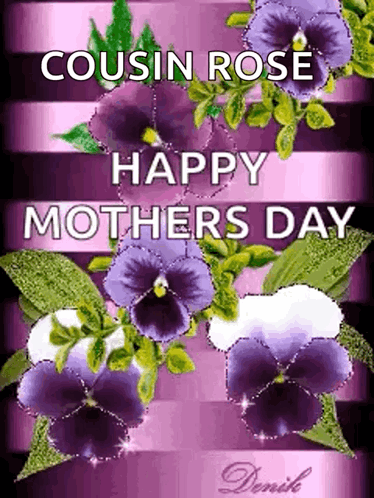 Happy Cousins Day Rose Happy Mothers Day GIF