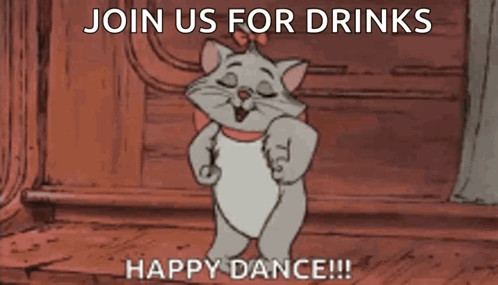 Happy Dance Cat Party Marie The Aristocrats GIF