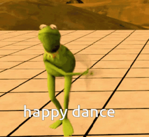 Happy Kermit The Frog Dancing GIF
